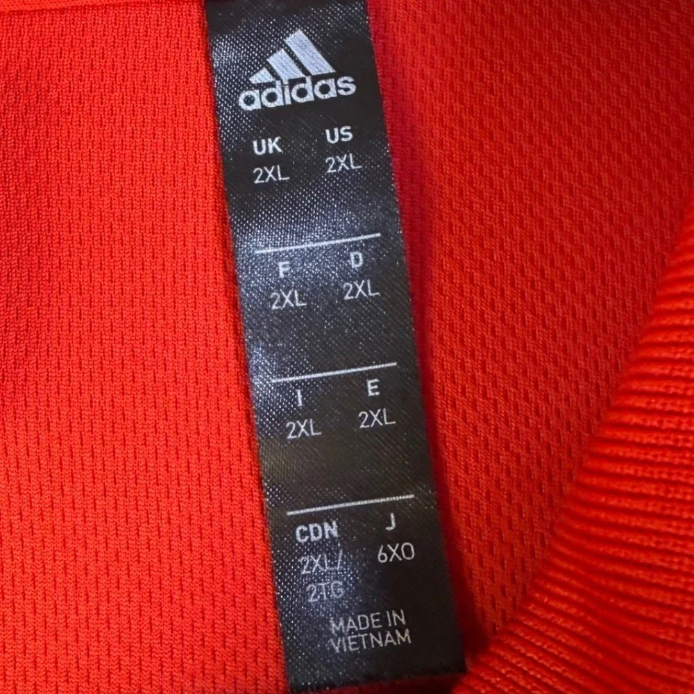 Adidas Golf Polo 2XL‎ Mens Red Concord Pet American Flag Logo DCW Invitational